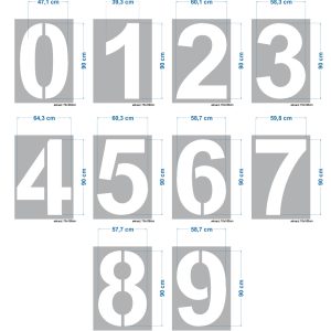 CYFRY wys. 90cm (Arial)
