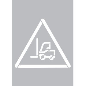 Ostrzeżenie przed urządzeniami do transportu poziomego GW014- wózek widłowy- 64x56cm