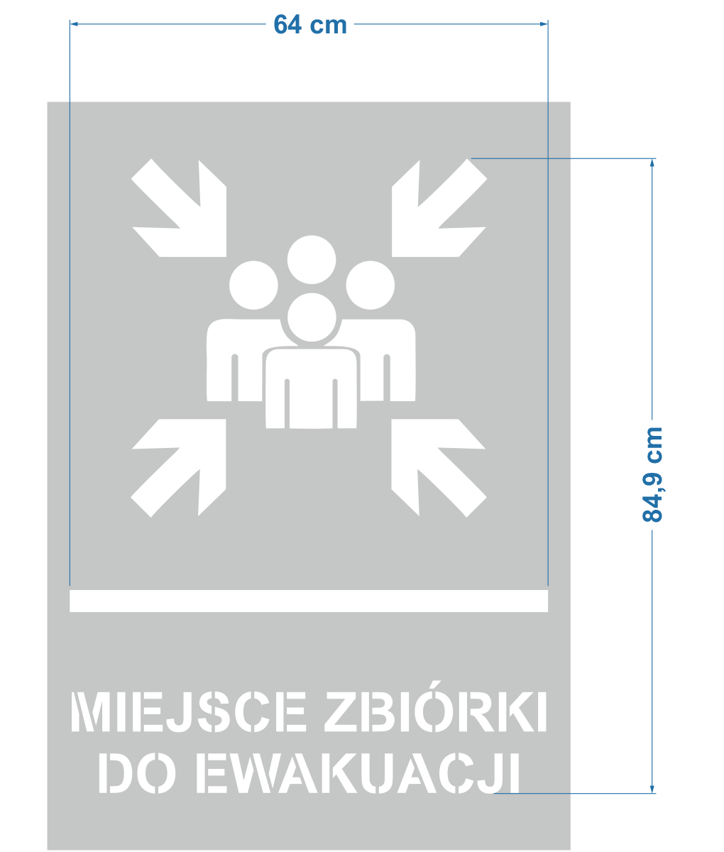 Miejsce zbiórki do ewakuacji - 64x84,9cm