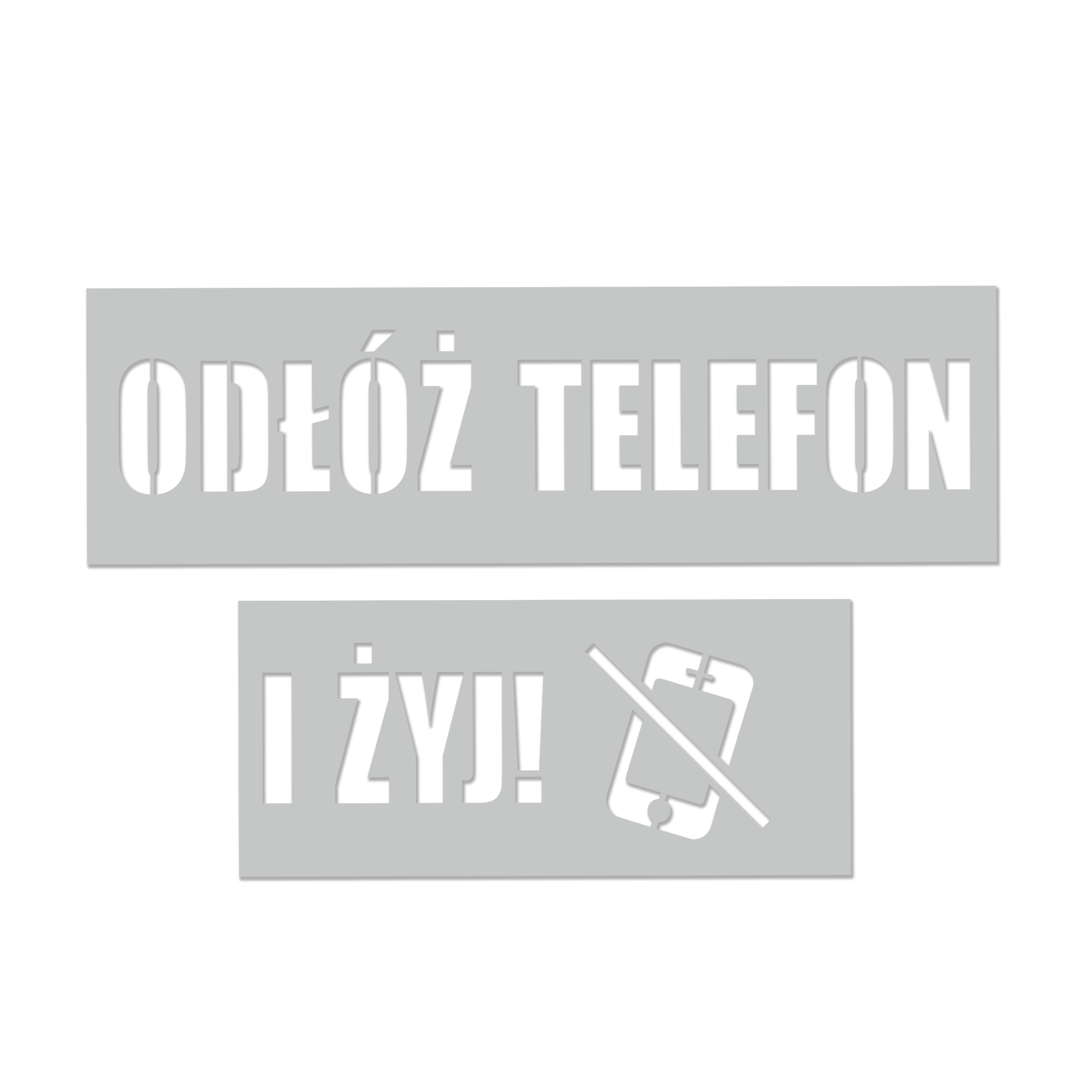 Odłóż telefon i żyj - szablon ostrzegawczy