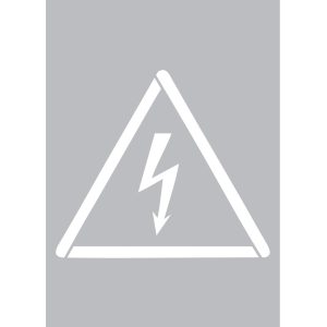 Ostrzeżenie prze napięciem elektrycznym GW012- 64x56cm
