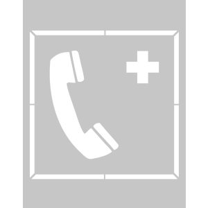 Szablon malarski – AAE004 – Telefon alarmowy – znak ewakuacyjny
