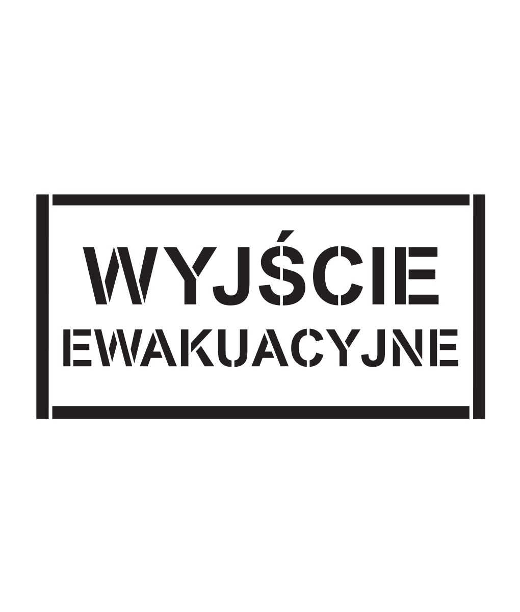Szablon WYJŚCIE EWAKUACYJNE AA001- 94x47cm