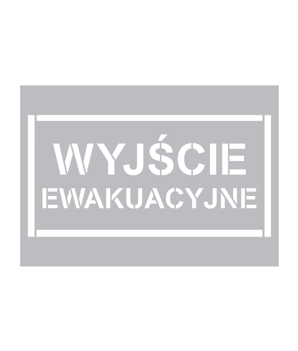 Szablon WYJŚCIE EWAKUACYJNE AA001- 94x47cm