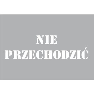 Nie przechodzić - szablon ostrzegawczy, przemysłowy II