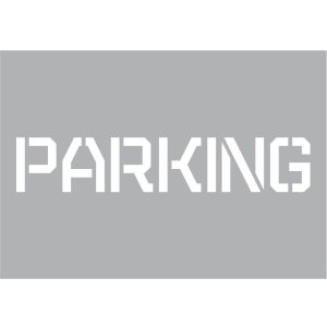 PARKING - szablon ostrzegawczy, przemysłowy
