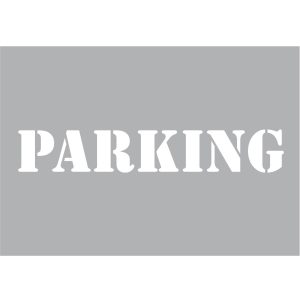 PARKING - szablon ostrzegawczy, przemysłowy II