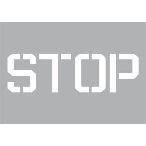 STOP - szablon ostrzegawczy, przemysłowy