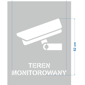 Teren monitorowany - 60x62cm