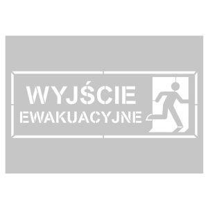 Szablon malarski – AC101 – Kierunek do wyjścia ewakuacyjnego – w prawo – znak ewakuacyjny